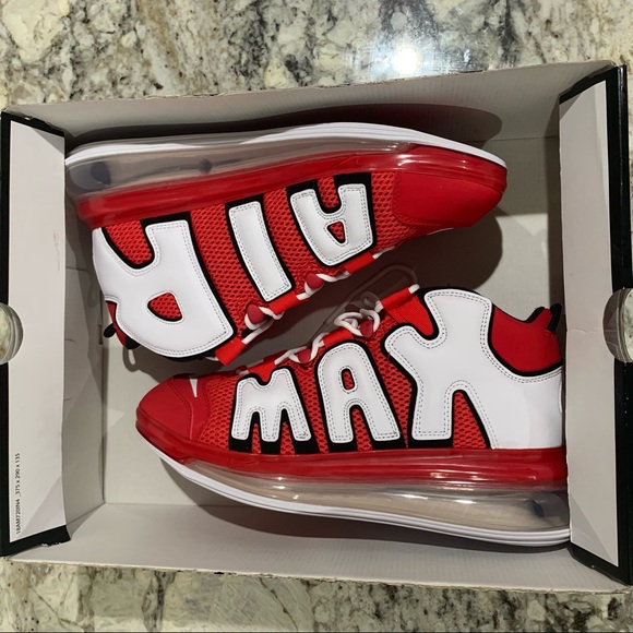 NEW Nike Air More Uptempo 720 QS 2 University Red - Picture 2 of 8